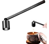 Candle Snuffer, Candle Extinguisher Wick Snuffer Accessory with Long Handle Stainless Steel Candle Snuffer for Most Candles (Black)