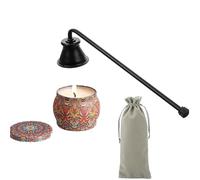 Candle Snuffer, Candle Extinguisher Wick Snuffer Accessory with Long Handle Stainless Steel Candle Snuffer for Most Candles (Black)