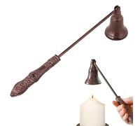 Candle Snuffer Cast Iron Antique Brown Ornate Handle Candle Extinguisher Stick Wedding Anniversary Easter Candle Gift (Z148)