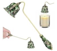 Candle Snuffer Safe Candle Extinguisher with Long Handle Elegant Decorative Candle Snuffers for All Candles Putting out Fire Wick Metal Candle Stopper Vintage Candlesnuffer Candle Wicks Flame Safely