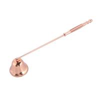Candle Snuffer Stainless Steel with Long Handle Bell Shaped Wick Snuffer for Extinguishing Candles Decorative Accessory Eliminates Smoke and Waxy Mess Cover Wick (Pink Gold)