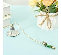 Candle Snuffer Vintage Candle Extinguisher with Long Handle Elegant Flower Shape Metal Candles Extinguisher Snuffer for Putting Out Flame Gifts for Women Home Decor(White)