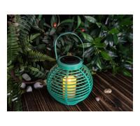 Candle Solar Garden Green Lantern Decoration Orange LED - 21cm by Bright Garden