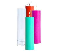 Candle Stick Mold - 3D Cylinder Candle Making Mold | Simple Geometric Pillar Molds | Perfect for Chime Table Handmade Soap | Easy Demold Form Includes Order Air Bubble Bag