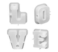 Candle Stick Mold,Love Letter Casting Epoxy Mould - Silicone Love Letters Candlestick Mold | 3D Abstract Column Stripe Design for DIY Making, Home Decoration, and Valentine’s Day