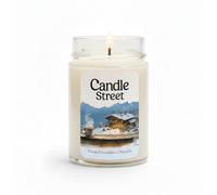 Candle Street Scented Candle Chocolate in the Alps 185g | Cocoa, Chocolate and Vanilla | Winter Shades Collection | Premium Glass Candle, 40h