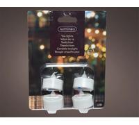 Candle T/Light LED Battery 4pz Decoris