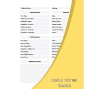 Candle Testing Tracker: A Logbook To Keep Track Of Each Test And Never Forget A Testing Session Again - A Useful Gift For Someone Who's Serious About Candle Making
