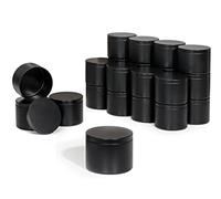 Candle Tins with Lids, 24 Pack 8oz/236ml Seamless Bulk Candle Containers for Candle Making Supplies Empty Candle Jars - Black