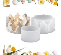 Candle Tray Mould - Easter Bunny Casting Silicone Mould, Centerpiece for Table | For Holidays In Apartment Country House Living Room Bedroom Kitchen On The Balcony