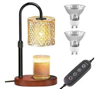 Candle Warmer Lamp, Candle Lamp, Candle Warmer Lamp with Timer & Dimmer -Adjustable Height, Flameless Candle Heater Lamp for Jar Candles, 4-Level Brightness Control, Gift for Mom [Energy Class G]