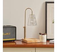 Candle Warmer Lamp - Dimmable Candle Lamp Warmer with Timer Electric Candle Warmer Light for Jar Candles, Scented Wax Melt Warmer with 2 Bulbs for Home Decor Gifts for Women Men (Adjustable Clear)