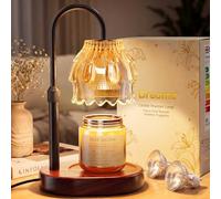 Candle Warmer Lamp for Birthday Gifts for Women, Height Adjustable Electric Wax Melter with Timer & 2 Bulbs, Luxury Gift for Her, Mum, Friend, Flameless Candle Lamp for Yankee Jar Candles (Black)