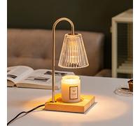 Candle Warmer Lamp for Scented Jar Candles, Dimmable Candle Light with Timer 2 Bulbs Melter Candle Warmer Lamp Top-Down Candle Melting Flameless, Scented Wax Lamp for Home Decor(Amber)