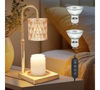 Candle Warmer Lamp,Height Adjustable Wax Melts Warmer with Timer & Dimmable Function,Electric Candle Warmer for Jar Candles with 2 Bulbs,Candle Lamp Warmer for Home Bedroom Decor,Gifts for Mom