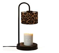 Candle Warmer Lamp UK with Timer Animal print seamless Leopard skin Jar Candles Electric Dimmable Wax Melts Warmer 4 Bulbs New Home Gifts Birthday Gifts for Women