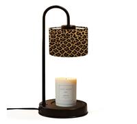 Candle Warmer Lamp UK with Timer leopard print seamless stylish Jar Candles Electric Dimmable Wax Melts Warmer 4 Bulbs New Home House Warming Mothers Day Gifts for Mum