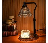 Candle Warmer Lamp with Adjustable Height - Flameless 4-Level Dimmable Wax Warmer, Timer Function & Stylish Design in Multiple Colors