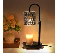 Candle Warmer Lamp with Adjustable Height & Timer - 4-Level Dimmable Wax Warmer for Jar Candles, Includes 2 Bulbs, Elegant Home Decor Gift