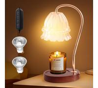 Candle Warmer Lamp with Dimmer - Electric Candle Lamp with Timer for Jar Candles Scented Candles with 2 Bulb