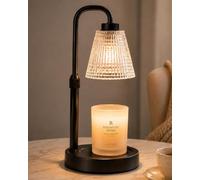 Candle Warmer Lamp with Timer and Dimmer, Height Adjustable Electric Wax Melt Burner for Large Jar Candles, Flameless Candle Lamp Warmer, New Home Birthday Gifts for Women Mum Daughter Friend