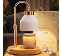 Candle Warmer Lamp with Timer & Dimmable Control, Height Adjustable Electric Wax Melter, Fit for Yankee Jar Candles with 2 Replacement Bulbs, Luxury Gifts for Mum, Her & Birthday Presents for Women