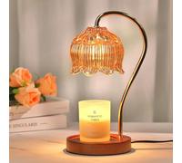 Candle Warmer Lamp with Timer, Dimmable Electric Candle Heater with 2 Wax Warmer Bulbs, Flameless Burner candle Melter for Scented Wax Jar Candles, Vintage Lamp for Home Decor, Birthday Gift for Women
