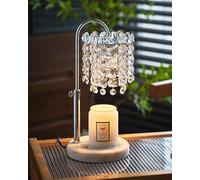 Candle Warmer Lamp with Timer, Dimmable Glass Candle Warmer with Adjustable Height, Electric Candle Warmer for New Home, Bedroom, Birthday Gifts