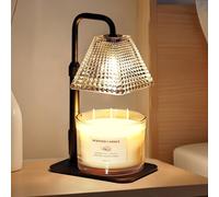 Candle Warmer Lamp with Timer Dimmer Adjustable Height,Electric Dimmable Wax Warmer for Scented Jar Candles,Mom Birthday Gifts for Women,House Warming Gifts New Home Bedroom Decor,Black