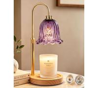 Candle Warmer Lamp with Timer & Dimmer, Modern Electric Wax Burner for Scented Wax, Adjustable Height Candle Lamp Warmer with 2 Bulbs, Perfect New Home Gifts & Housewarming Presents for Women