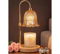 Candle Warmer Lamp with Timer & Dimmer, Modern Electric Wax Burner for Scented Wax, Adjustable Height Candle Lamp Warmer with 2 Bulbs, Perfect New Home Gifts & Housewarming Presents for Women