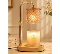 Candle Warmer Lamp with Timer & Dimmer, Modern Electric Wax Burner for Scented Wax, Adjustable Height Candle Lamp Warmer with 2 Bulbs, New Home Gifts & Housewarming Presents for Women Mum Daughter