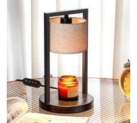 Candle Warmer Lamp with Timer, Electric Candle Warmer for Jar Candles, Dimmable Warming Light with 2 Bulbs, House Warming Gifts Bedroom Home Living Room Decor, Gifts for Mom (Beige)