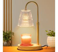 Candle Warmer Lamp with Timer: Electric Melting Light for Wax Jar Candles Height Adjustable Flameless Burner Candle Heater for Indoor with 2 Bulbs Exquisite Birthday Presents New Home Gifts