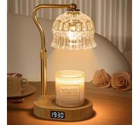 Candle Warmer Lamp with Timer | Height Adjustable & Dimmable | Base Control with GU10 Heating Valve | Stylish Flameless Wax Melter for Large Jar Candles | Perfect Gift for Home Room Decor