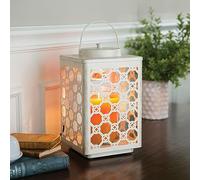 Candle Warmer Lantern Electric Melt Burner for Candles Mains Powered Home Scent Diffuser Brushed Champagne - UK 3 Pin Plug (Type G) - Includes 1 Extra Spare Bulb