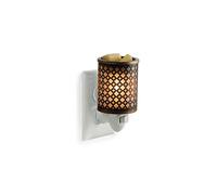 Candle Warmers Etc. Pluggable Wax Warmer, Fragrance Releasing Decorative Plug-In Nightlight Warmer, Moroccan Metal