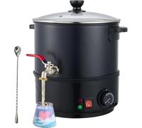 Candle Wax Melting Pot, 4-20L Large Wax Melter with 24-110°C Temperature Control & Heating Core Nozzle, Non-stick Oil Inside & Outside Candle Kits for Soy Soap Base Making