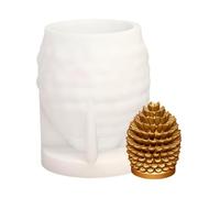 Candle Wax Molds - Reusable Pine Cone 7.5x7.7cm, Crafting Tools | Long-Lasting Christmas Decoration Casting Molds for Wax Plaster Soap Clay Chocolate Cake Arts Crafts Holiday Table Ornament