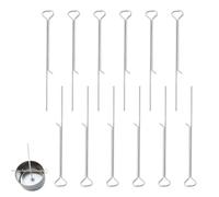 Candle Wick Centering Clips, 12pcs Carbon Steel Candle Wick Fixing Clips for DIY Making, Holder Tool for Various Container Shapes, 11cm/4.32in