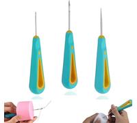 Candle Wick Needle for Silicone Molds, 3 Pcs Wicking Needle for Candle Making, Long Punch Needle Wick for Candle Making, Candle Mould Wick Threader Needle Wick Tool for Silicone Molds Making