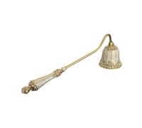 Candle Wick Snuffer Candle Snuffers for All Candles Antique Finish | Candle Wick Snuffer With Brass Bell And Wooden Handle For Safe Candles Care And Home Decor