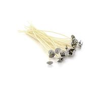 Candle Wicks 30 x 150 mm / 6" Long Pre Waxed Cotton Wicks for Candle Making with Sustainers