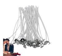 Candle Wicks - 50-Piece Pre-Waxed Cotton Kit, 8-20cm Length for Scented Soybean Oil Candles, Long-Lasting Minimal Soot Burning | DIY Candle Making Supplies for Crafting