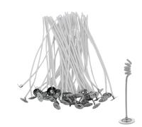 Candle Wicks for Candle Making | Pre-Waxed Candle Wicks Set - 50 Soy Candle Wick Kit, Long Wicks Crafts, Candle Making Supplies for Scented Candles