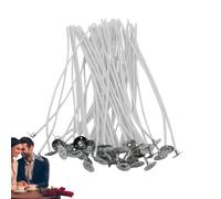 Candle Wicks Kit - Pre-Waxed Candle Wicks, Natural Cotton Wick Set | 50 Pack DIYs Craft Wicks, Smokeless Long-Burning Candle Core For Handmade Jar Candles, Tea Lights, Pillar Candles DIYs