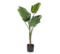 Candlelight 106Cm Green & Black Monstera Tree Artificial Plant In Black Pot
