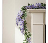 Candlelight 1800mm Floral Unlit Garland - Green & Lilac