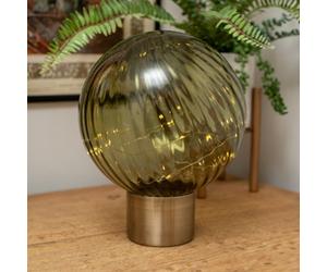 Candlelight 24Cm Led Glass Ball Lamp - Green