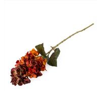 Candlelight Artificial Hydrangea Flower Stem Orange 75cm